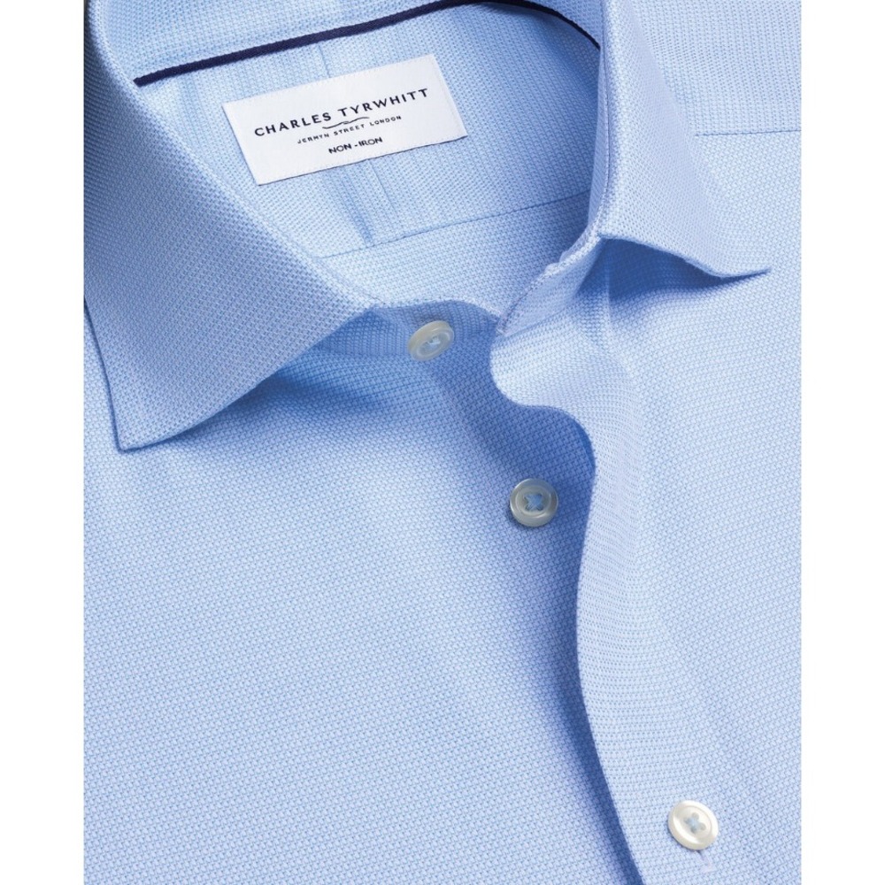 Charles Tyrwhitt Trafalgar Sky Blue Non-Iron Extra Slim Shirt 16.5/35 FOA0021